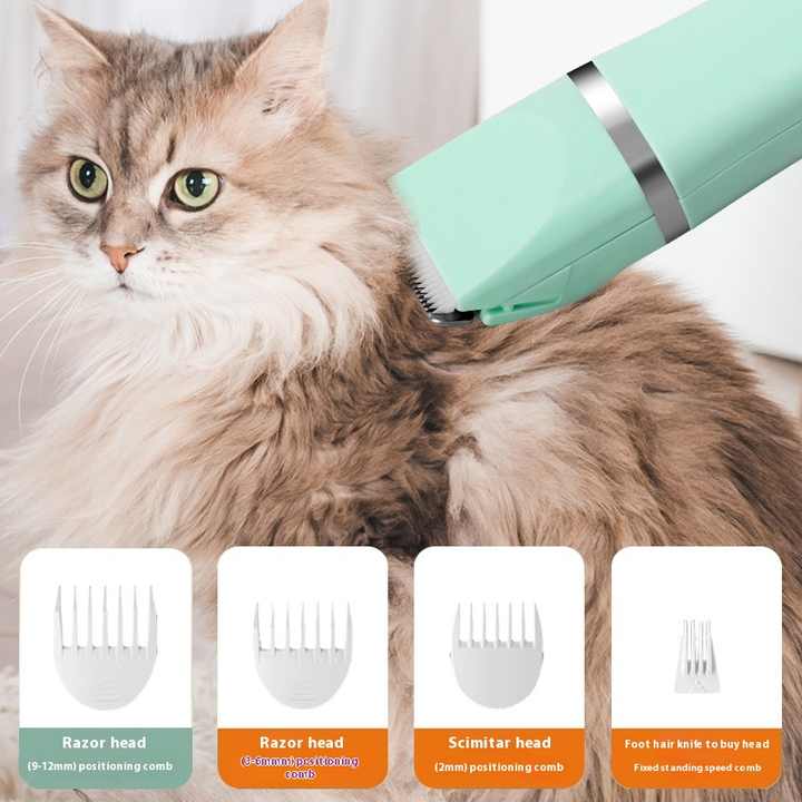 White 4-in-1 Pet Grooming Electric Clipper | Rechargeable Paw Fur Nail Ear Care | Dog & Cat