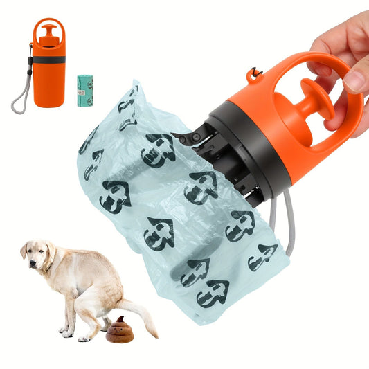 Orange 6-Claw Pet Pooper Scooper | Portable