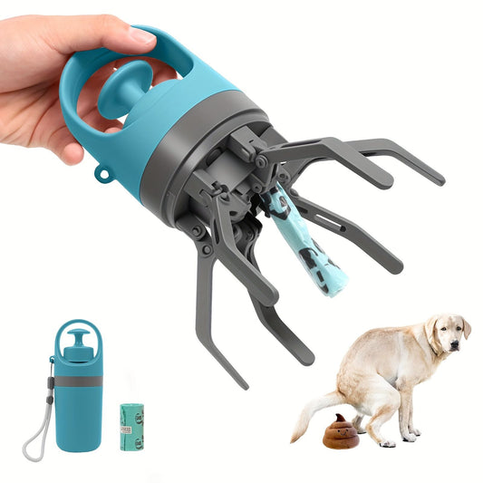 Blue 6-Claw Pet Pooper Scooper | Portable