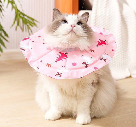 Pink Size M Waterproof Pet Recovery Collar Set (2 Pack) | Cats & Dogs