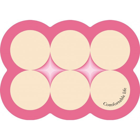 Style 4 Pink & Beige Non-Slip Diatomite Pet Feeding Mat | Quick-Dry | 50x80cm