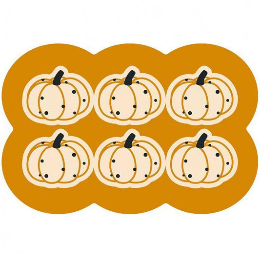Style 8 Yellow Pumpkin Non-Slip Diatomite Pet Feeding Mat | Quick-Dry | 50x80cm