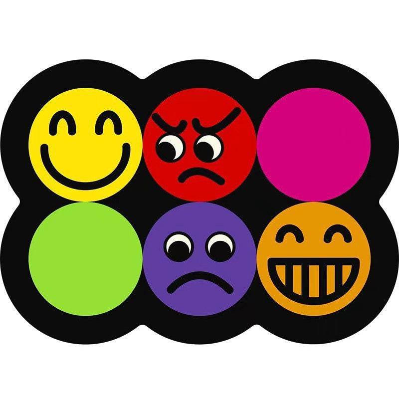 Style 11 Colourful Emoticons Non-Slip Diatomite Pet Feeding Mat | Quick-Dry | 50x80cm