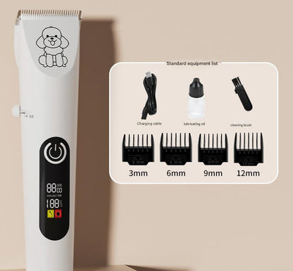 White Professional Pet Grooming Clipper Kit | 5-Speed