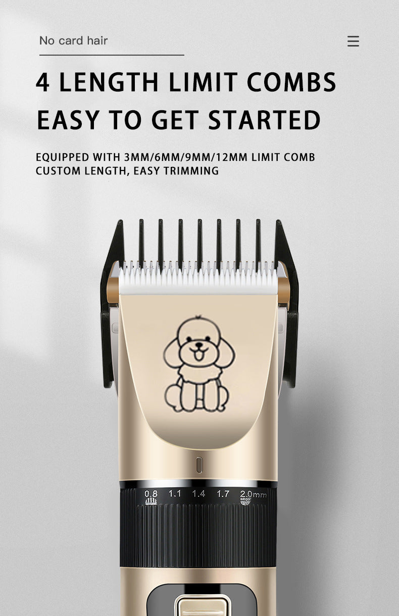 White Professional Pet Grooming Clipper Kit | 5-Speed
