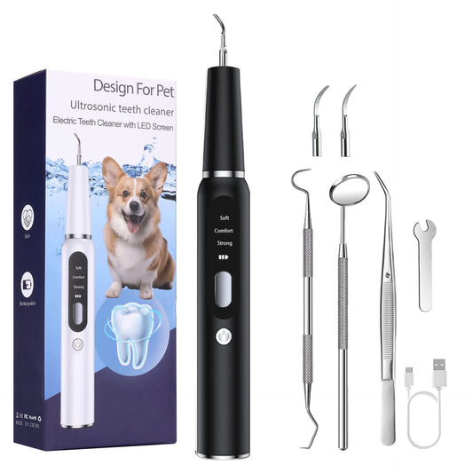 Black Professional Pet Dental Cleaning Kit | Dog & Cat