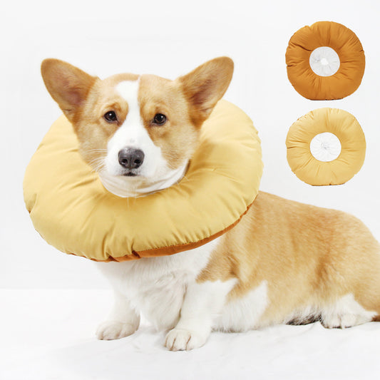 Yellow Adjustable Soft Elizabethan Recovery Collar for Pets | Comfortable Recovery Aid | Size M