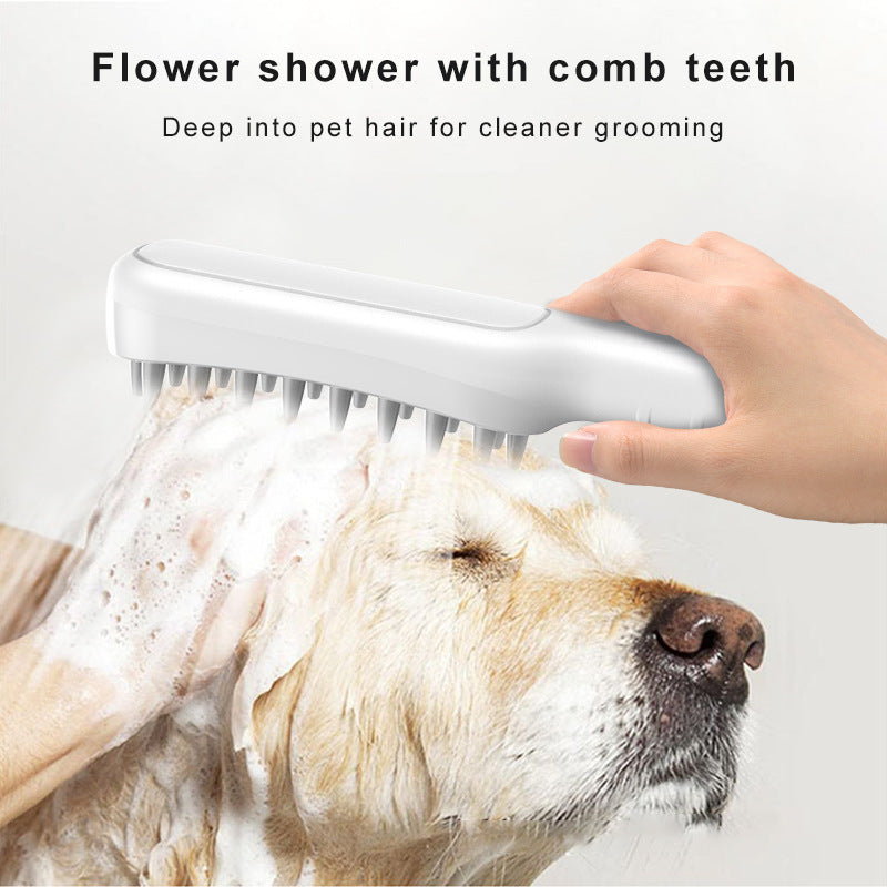 Handheld Pet Grooming Shower Sprayer with Comb | Massage Nozzle | Dog & Cat
