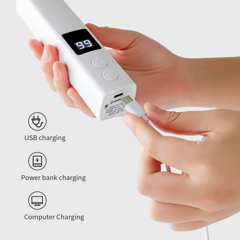 White Electric Pet Nail Grinder | LCD Display | Rechargeable | Quiet Motor | Cats & Dogs