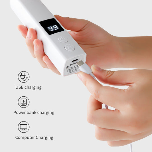 White Electric Pet Nail Grinder | LCD Display | Cats & Dogs