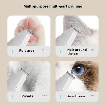 Blue Rechargeable Pet Grooming Clipper with Built-in Vacuum | Dogs