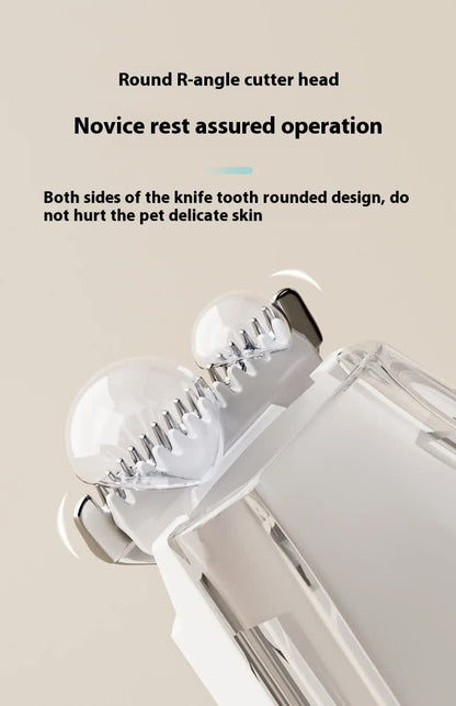 Blue Rechargeable Pet Grooming Clipper with Built-in Vacuum | Dogs