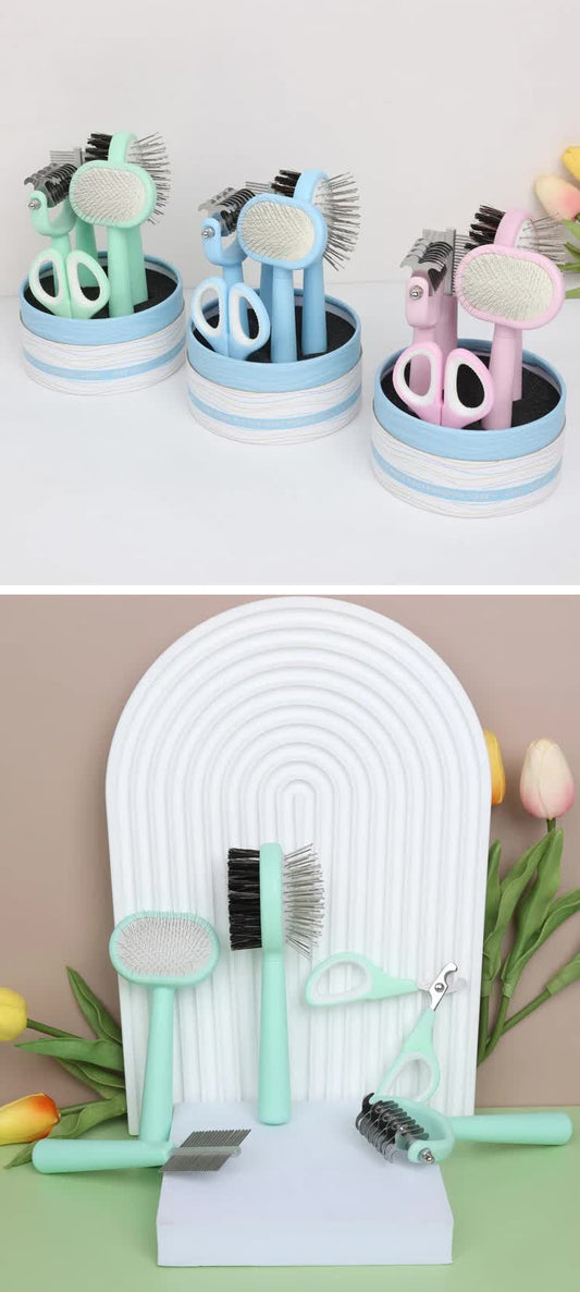 Green & Blue 5-in-1 Pet Grooming Care Kit | Dog & Cat