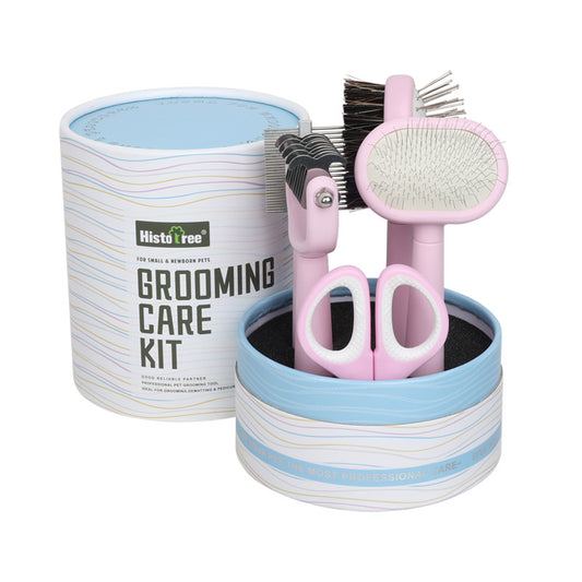 Pink & Blue 5-in-1 Pet Grooming Kit | Dog & Cat