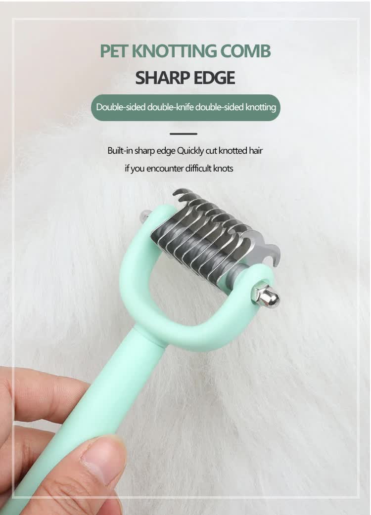 Blue 5-in-1 Pet Grooming Kit | Deshedding Brush Comb Nail Clipper | Dog & Cat