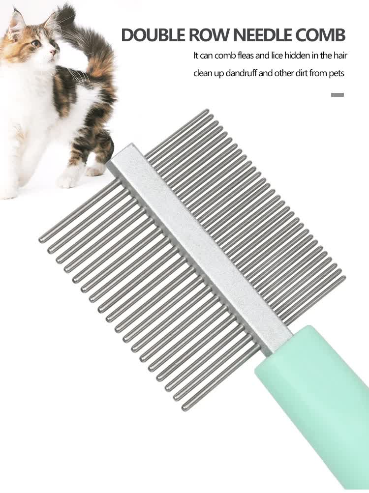 Blue 5-in-1 Pet Grooming Kit | Deshedding Brush Comb Nail Clipper | Dog & Cat