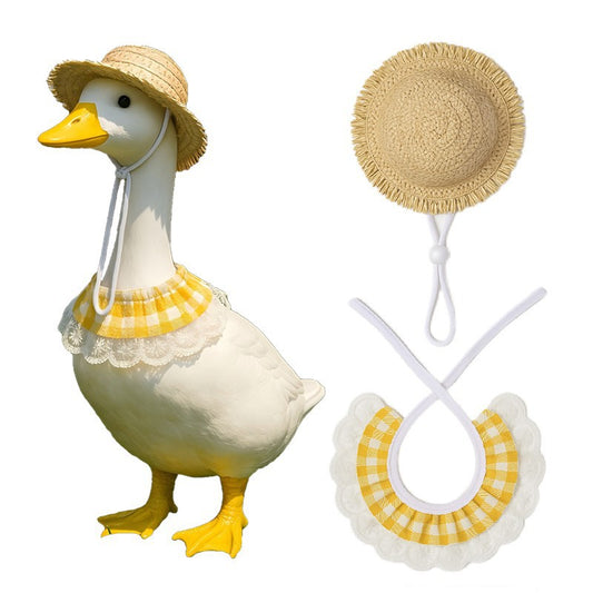 Khaki & Yellow Porch Goose Pet Costume Set | Small Pets