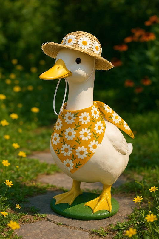 Khaki & Yellow Daisy Porch Goose Pet Costume Set | Small Pets
