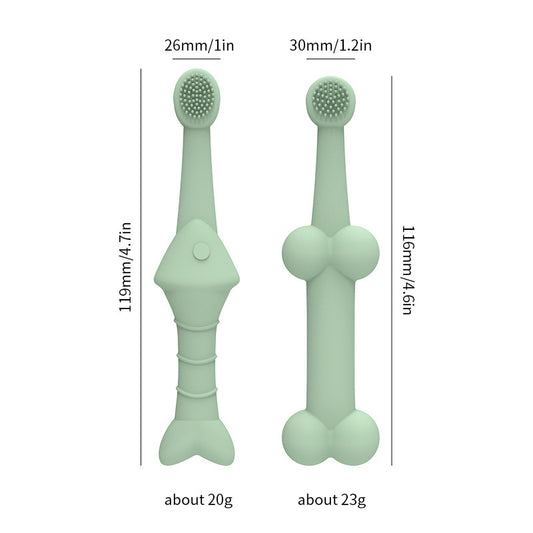 Blue Silicone Pet Toothbrush 6-Pack | Dogs & Cats