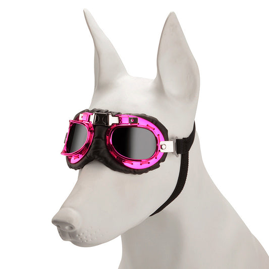Retro Pet Sunglasses | UV Protection | Pink Frame | Windproof