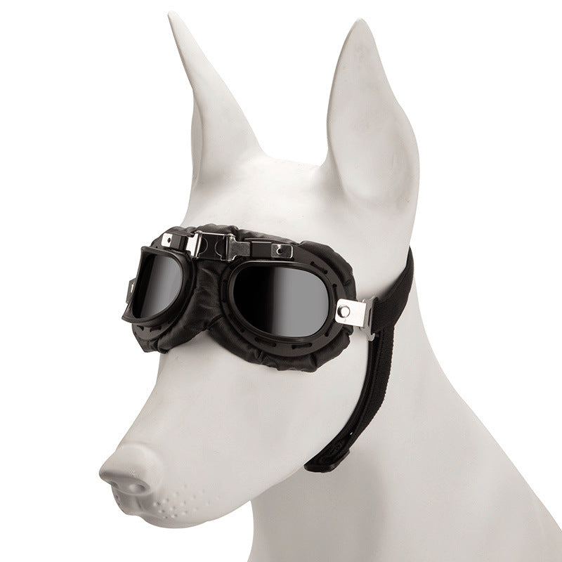 Retro Pet Sunglasses | UV Protection | Black Frame | Windproof