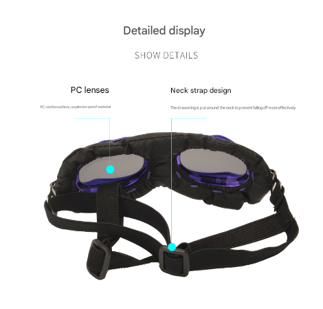 Retro Pet Sunglasses | UV Protection | Black Frame | Windproof