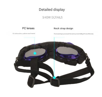 Retro Pet Sunglasses | UV Protection | Black Frame | Windproof