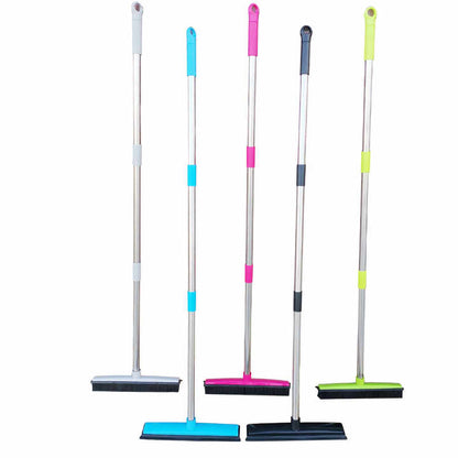 Light Grey & Silver Pet Hair Remover Rubber Broom & Squeegee