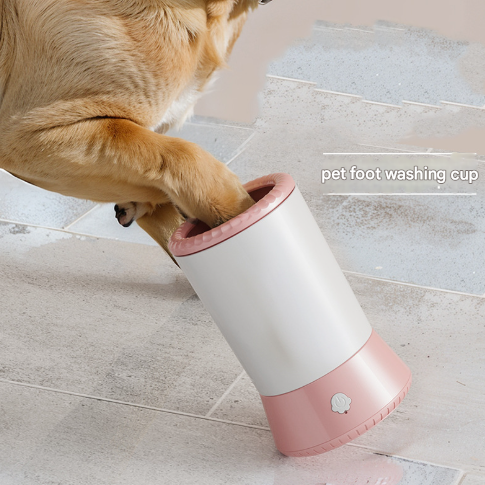 Blue & White Portable Dog Paw Cleaner Cup | Muddy Paws
