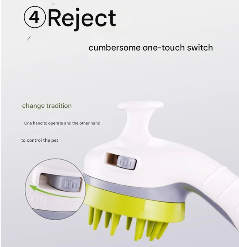 White Pet Bathing Showerhead | Pressure-Boost Spray with Foamer | Dog-Friendly