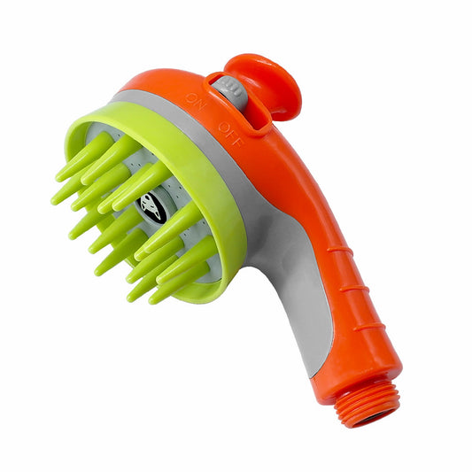 Orange Pet Bathing Showerhead | Pressure-Boost Spray with Foamer | Dog-Friendly