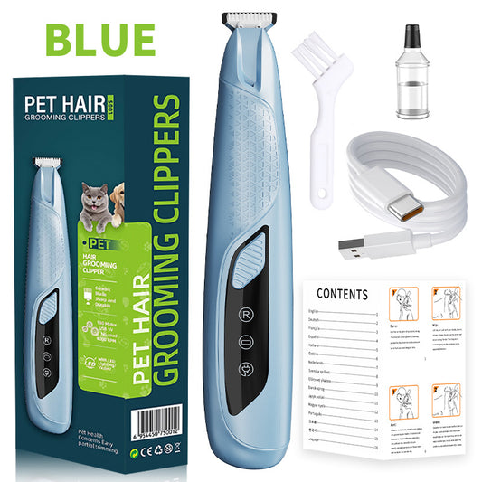Blue Precision Pet Paw Trimmer | Waterproof & Rechargeable | Paws, Eyes & Ears Clipper