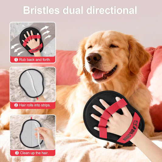 Blue & Black Double-Sided Deshedding Glove (2-Pack) | Dogs & Cats