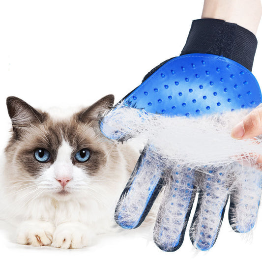 Blue Pet Grooming Deshedding Gloves (5 Pairs) | Bathing & Massage Brush | Dogs & Cats