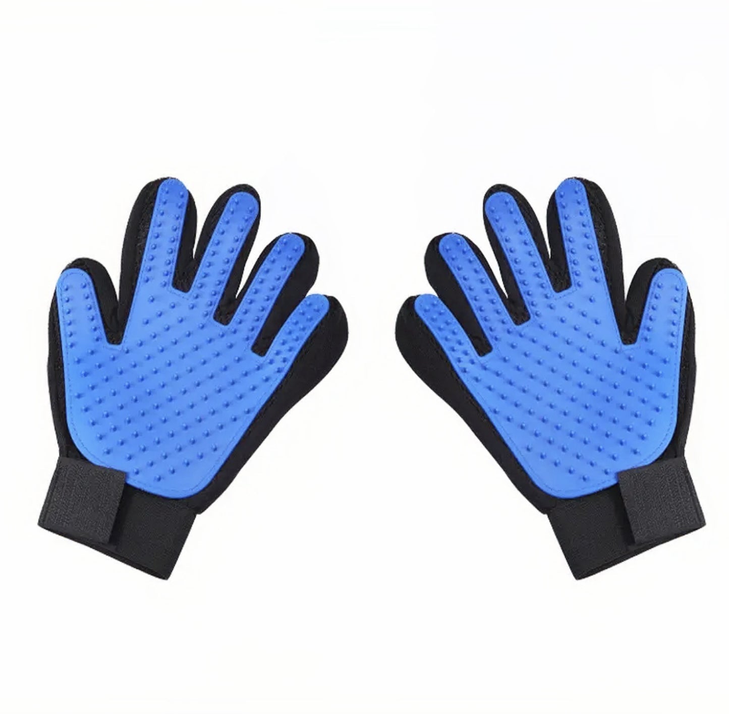 Blue Pet Grooming Deshedding Gloves (5 Pairs) | Bathing & Massage Brush | Dogs & Cats