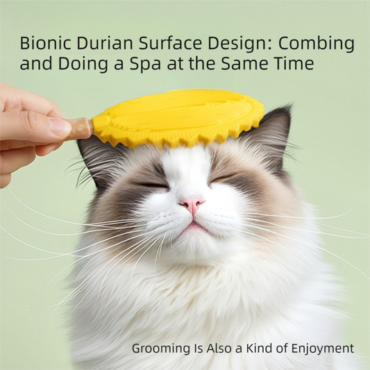 Green Durian Pet Massage Comb 2-Pack | Dual-Sided TPR | Cats