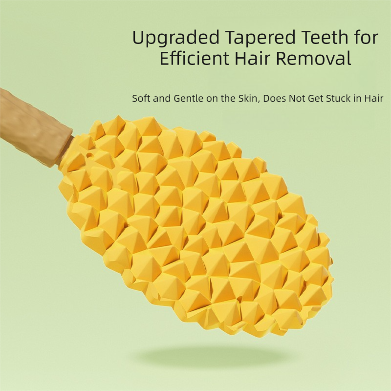 Green & Yellow Durian Pet Massage Comb 2-Pack | Dual-Sided TPR | Deshedding & Skin Massage | Cats