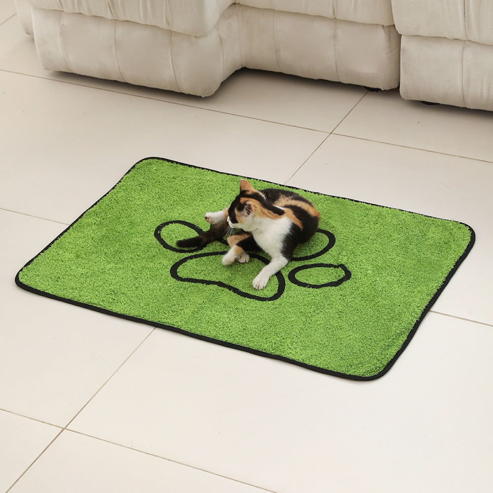 2-Pack Artificial Grass Pet Mat | Soft Fast-Drying Non-Slip Sleeping Pad | Dog & Cat 60x90cm