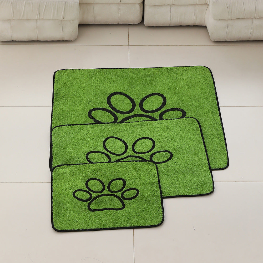 2-Pack Artificial Grass Pet Mat | Soft Fast-Drying Non-Slip Sleeping Pad | Dog & Cat 90x104cm
