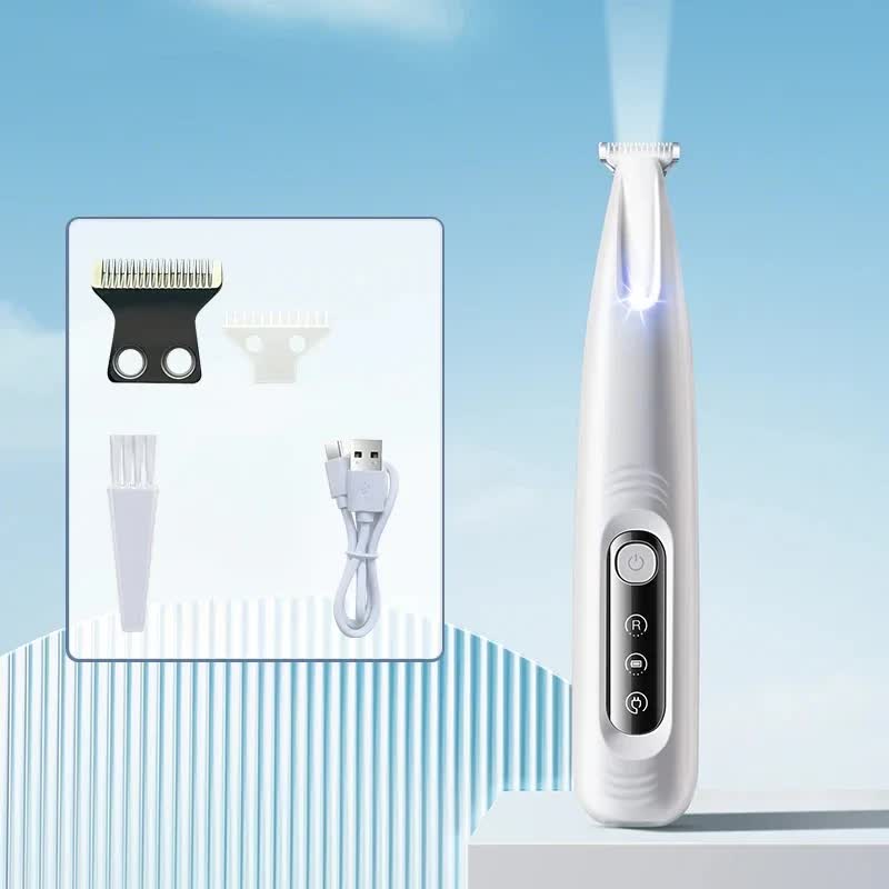 F6 Portable Pet Hair Trimmer | Waterproof Cat & Dog Grooming Clipper with LED | Low-Noise Ceramic Blade