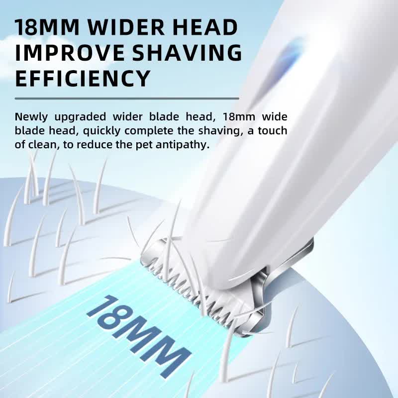F6 Portable Pet Hair Trimmer | Waterproof Cat & Dog Grooming Clipper with LED | Low-Noise Ceramic Blade