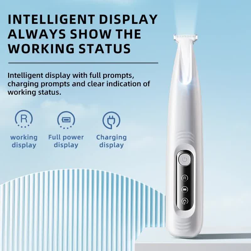 F6 Portable Pet Hair Trimmer | Waterproof Cat & Dog Grooming Clipper with LED | Low-Noise Ceramic Blade