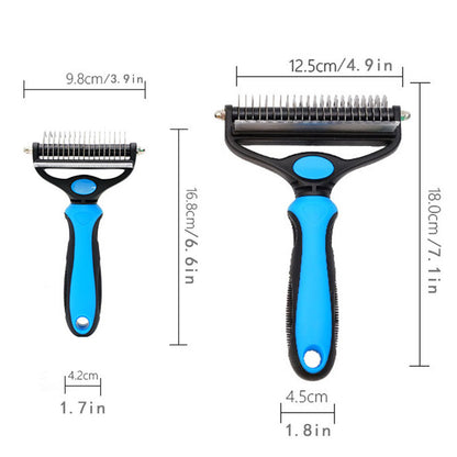 Pink Pet Grooming Comb | Fine & Wide Tooth | Cats & Dogs