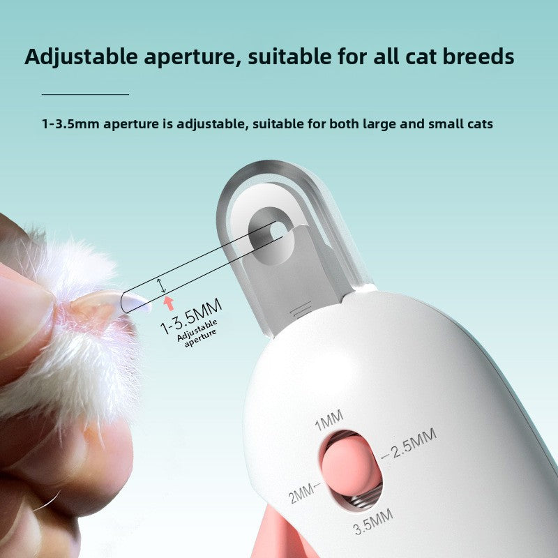 Pink Adjustable Pet Nail Clipper 2-Pack | Safety Guard | Hidden Nail File | Cats & Dogs