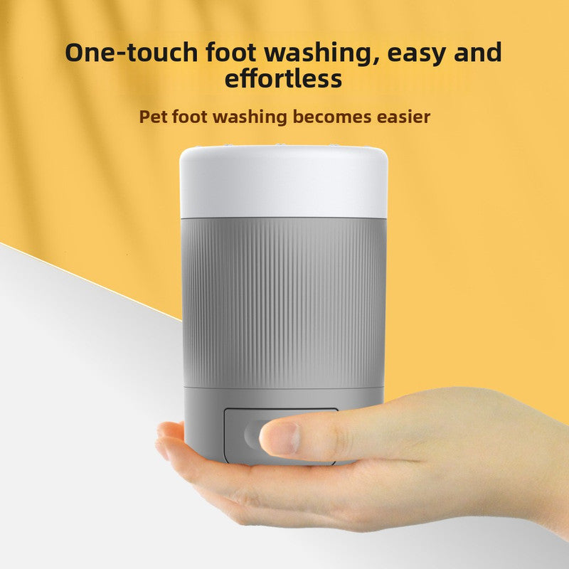 Orange Portable Dog Paw Washer Cup | 360° Muddy Foot Cleaner | Soft Bristles | Cats & Small Dogs