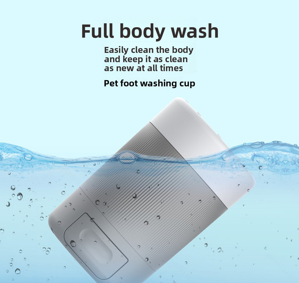 Orange Portable Dog Paw Washer Cup | 360° Muddy Foot Cleaner | Soft Bristles | Cats & Small Dogs