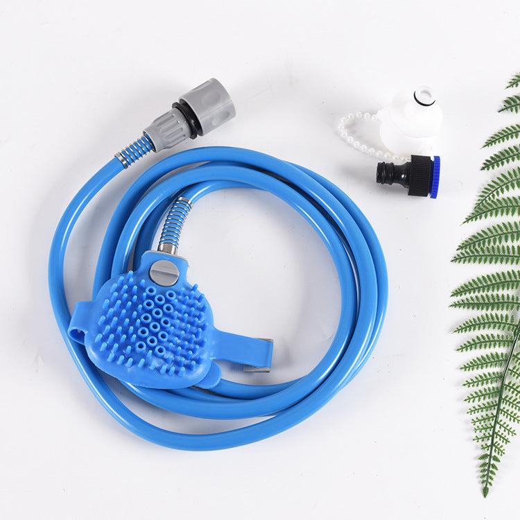 2-in-1 Pet Bathing Tool with Faucet Adapter | 2.2m Long Reach | Silicone Massage Shower Sprayer