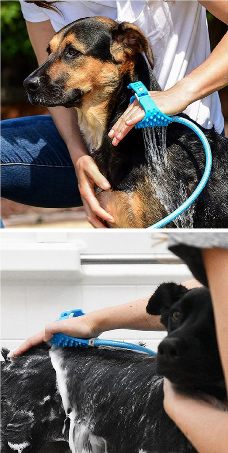 2-in-1 Pet Bathing Tool with Faucet Adapter | 2.2m Long Reach | Silicone Massage Shower Sprayer