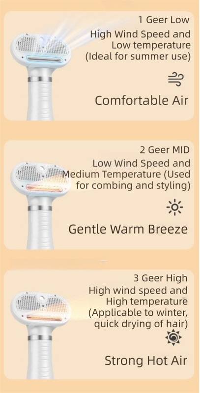 Green 6-in-1 Pet Grooming Hair Dryer | Noise-Reduction Blow Dryer & Mist Slicker Brush | 3-Speed