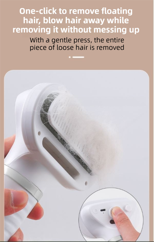 Green 6-in-1 Pet Grooming Hair Dryer | Noise-Reduction Blow Dryer & Mist Slicker Brush | 3-Speed